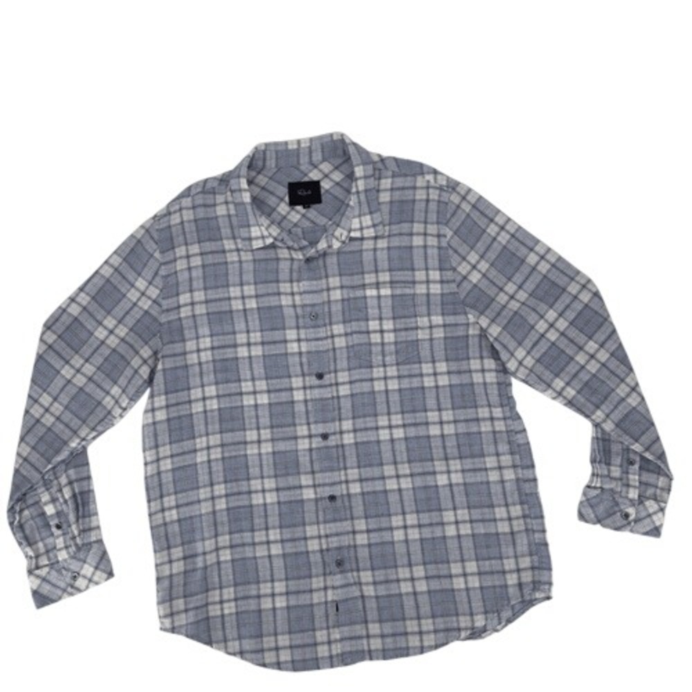 Rails Wyatt Seaglass Melange Plaid Button Down Shirt Blue‎ XXL